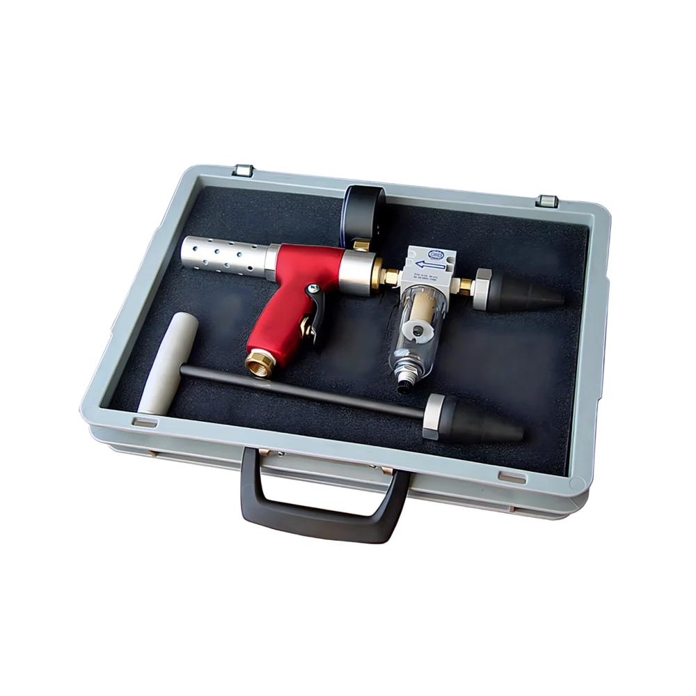 Vacuumläcksökare KVLD-3000 komplett kit med gummikoner, manometer och förvaringsväska
