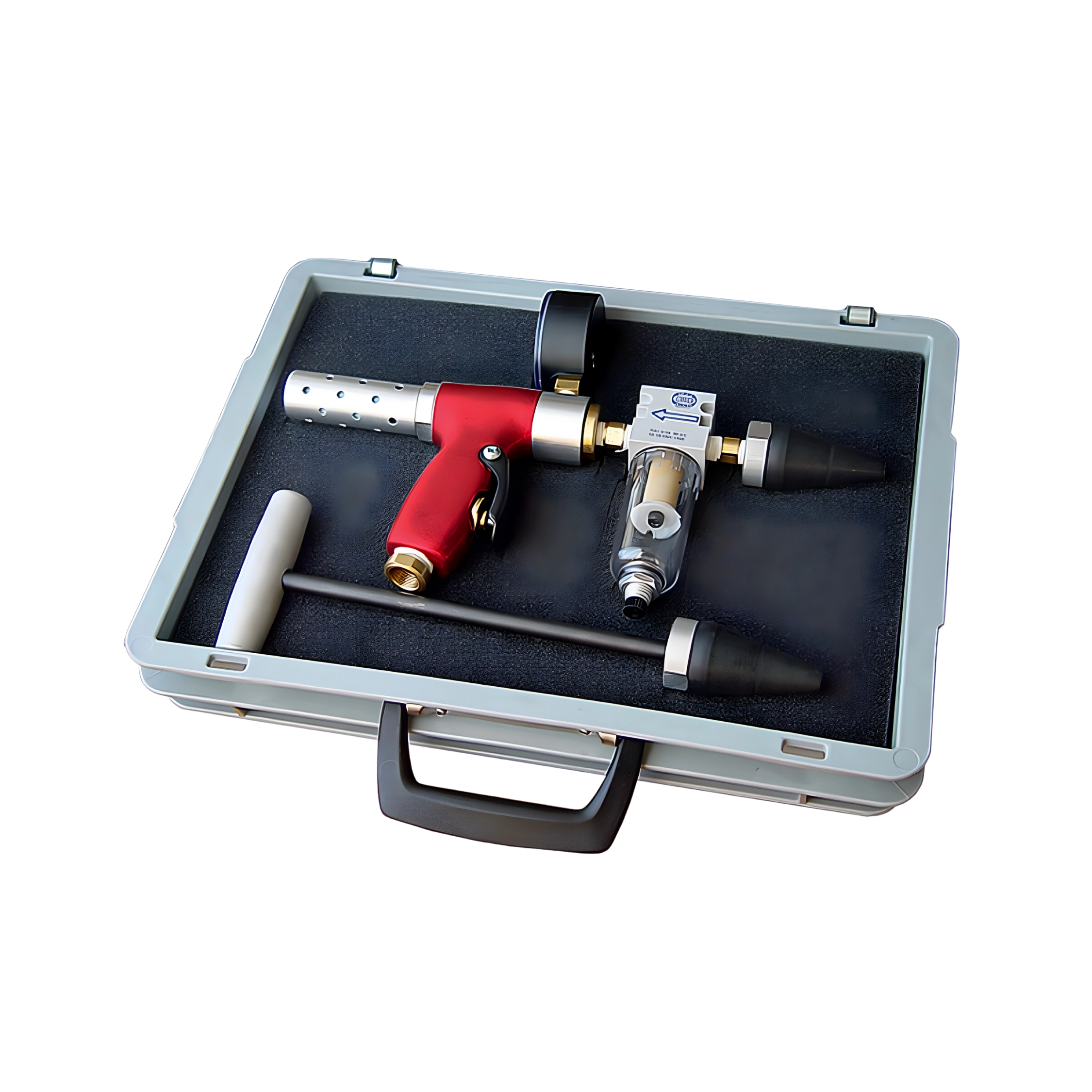 Vacuumläcksökare KVLD-3000 komplett kit med gummikoner, manometer och förvaringsväska