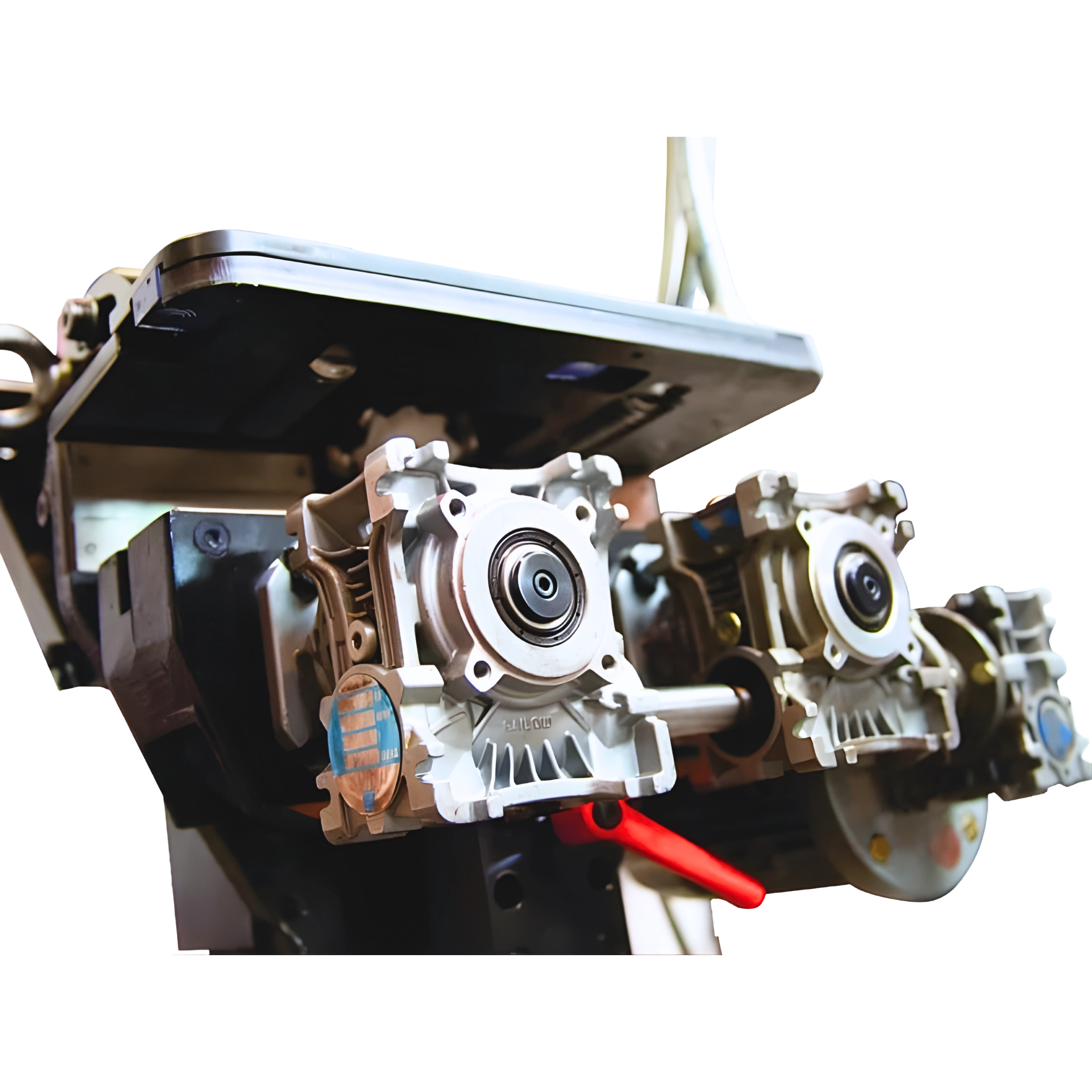 Detalj av driv- och matningssystem på GBC Compact Edge.