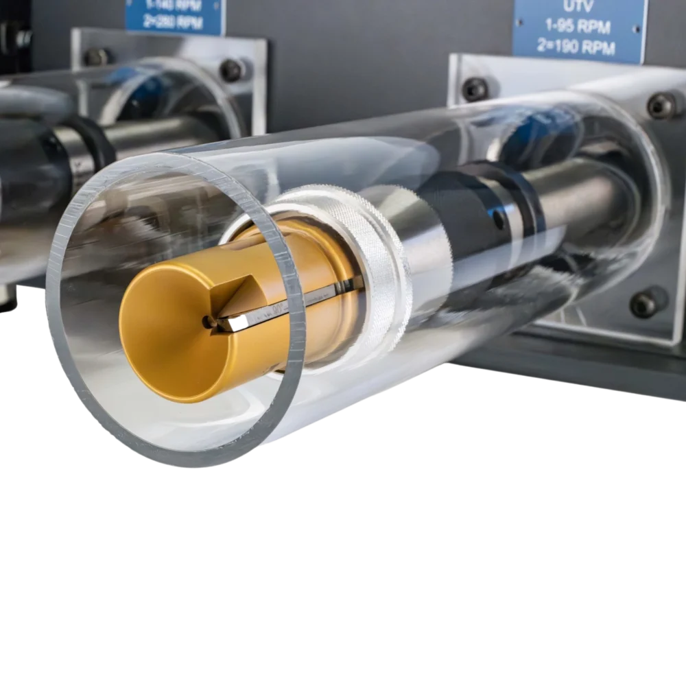 Närbild på Tub-Master rörgradningsverktyg för invändig och utvändig bearbetning