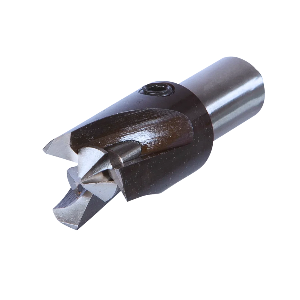 Fasverktyg för tråd och stångmaterial med 45° fas och vändskär