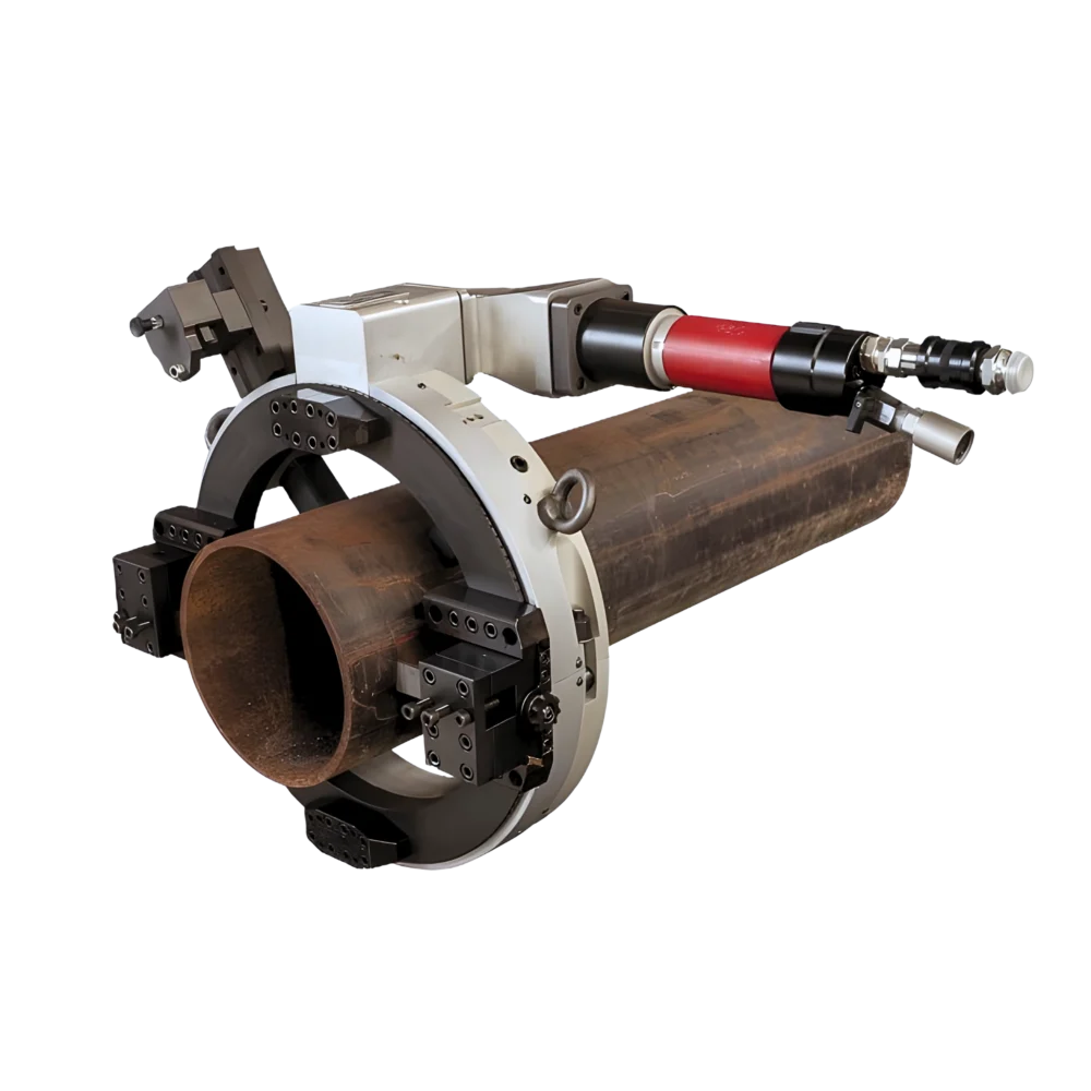 MCA Rörkap rörkapsmaskin monterad på rör för kallkapning och fogberedning