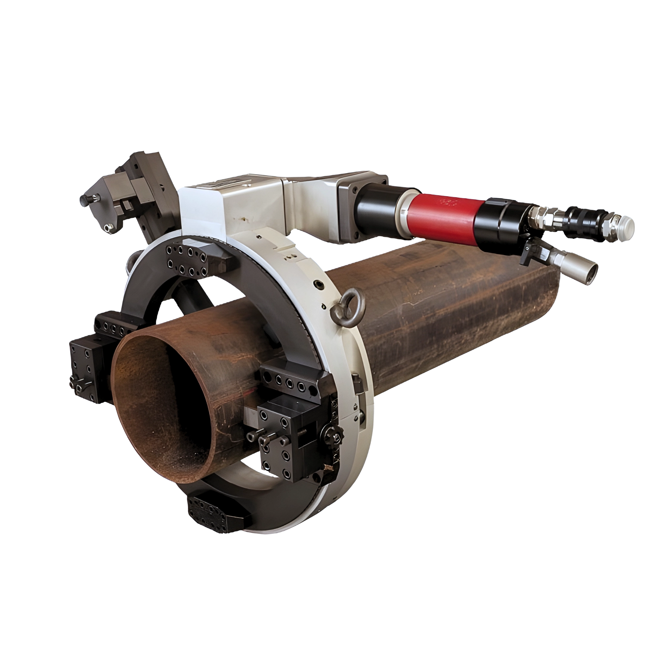 MCA Rörkap rörkapsmaskin monterad på rör för kallkapning och fogberedning