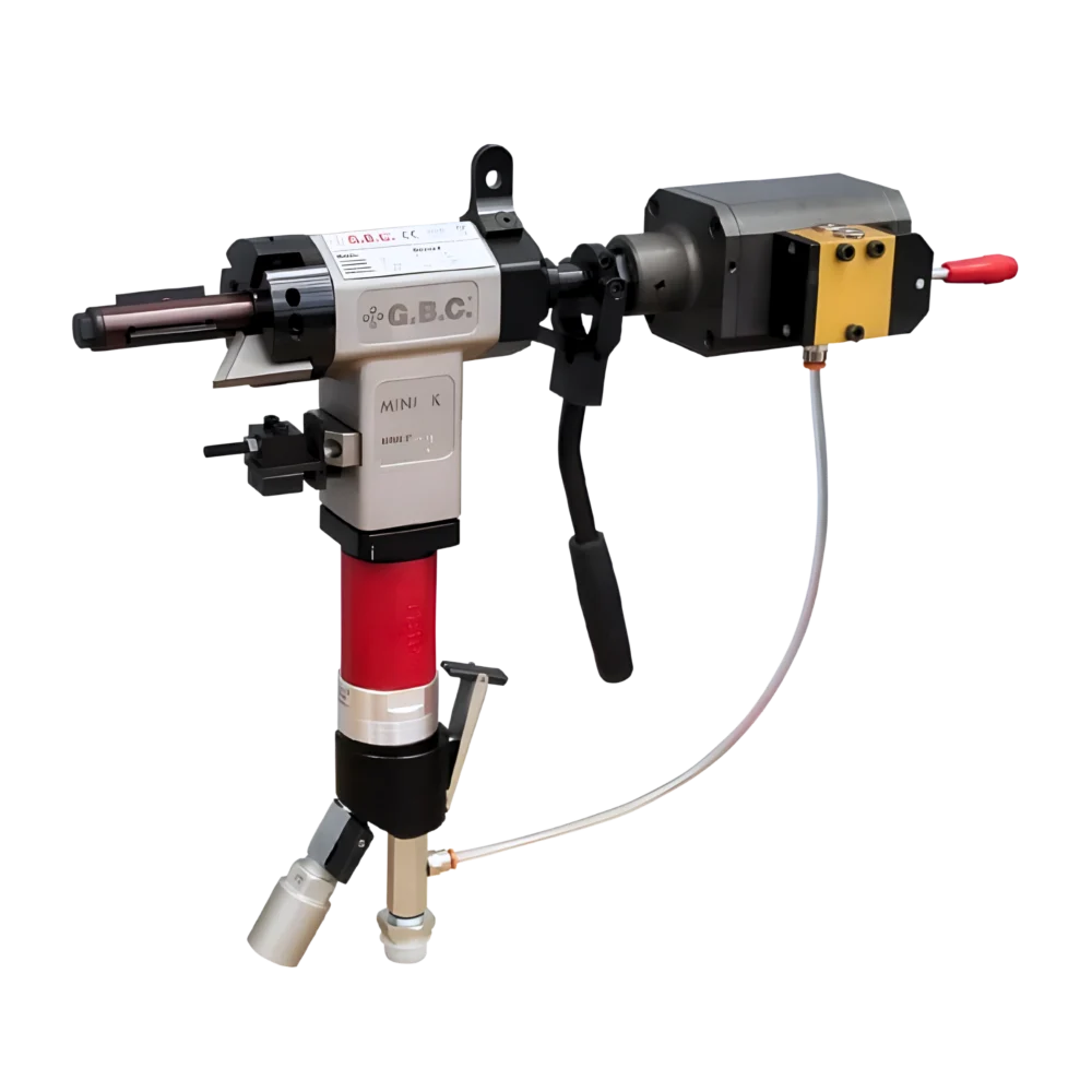 Mini K Lever halvautomatisk rörfasmaskin med spakmatning, tillgänglig i pneumatiskt, elektriskt och batteridrivet utförande.