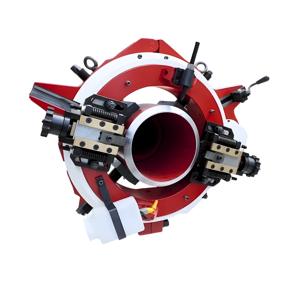 SUPERCUTTER rörkapmaskin monterad på rör för kallkapning och fogberedning