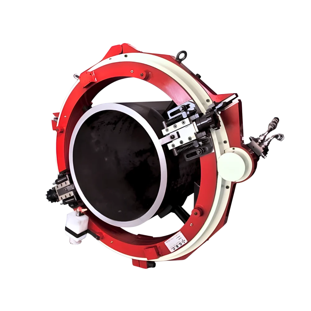 SUPERCUTTER rörkapmaskin monterad på grovt rör för kallkapning