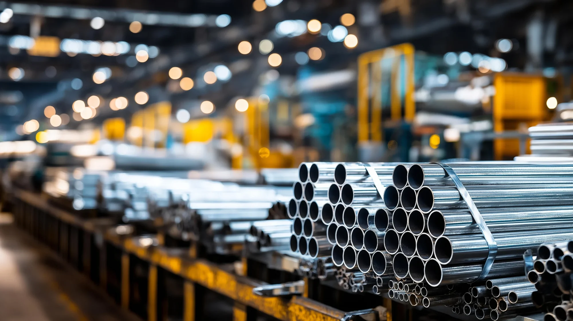 Gradning av metallrör i industriell produktionsmiljö