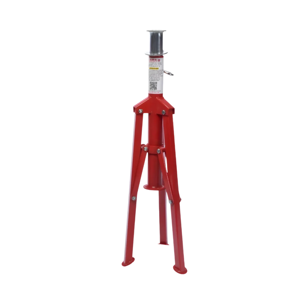 PJ3 rörstativ i boxprofil med justerbart huvud, utformat för stabilt stöd av rör vid montering och svetsning.