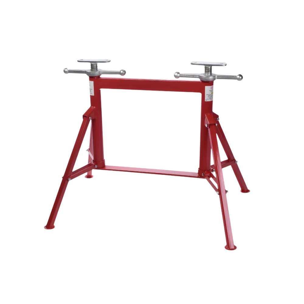 PJ4 Multi Stand rörstativ med dubbel höjdjustering och robust konstruktion för tung rörhantering.