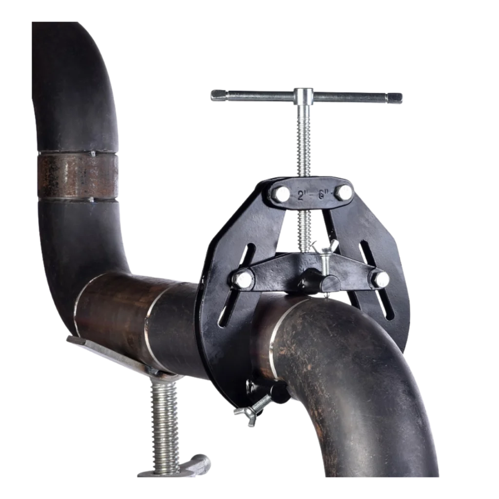 Black Bridge rörinriktningsklämma för exakt och säker centrering av rör vid svetsning.