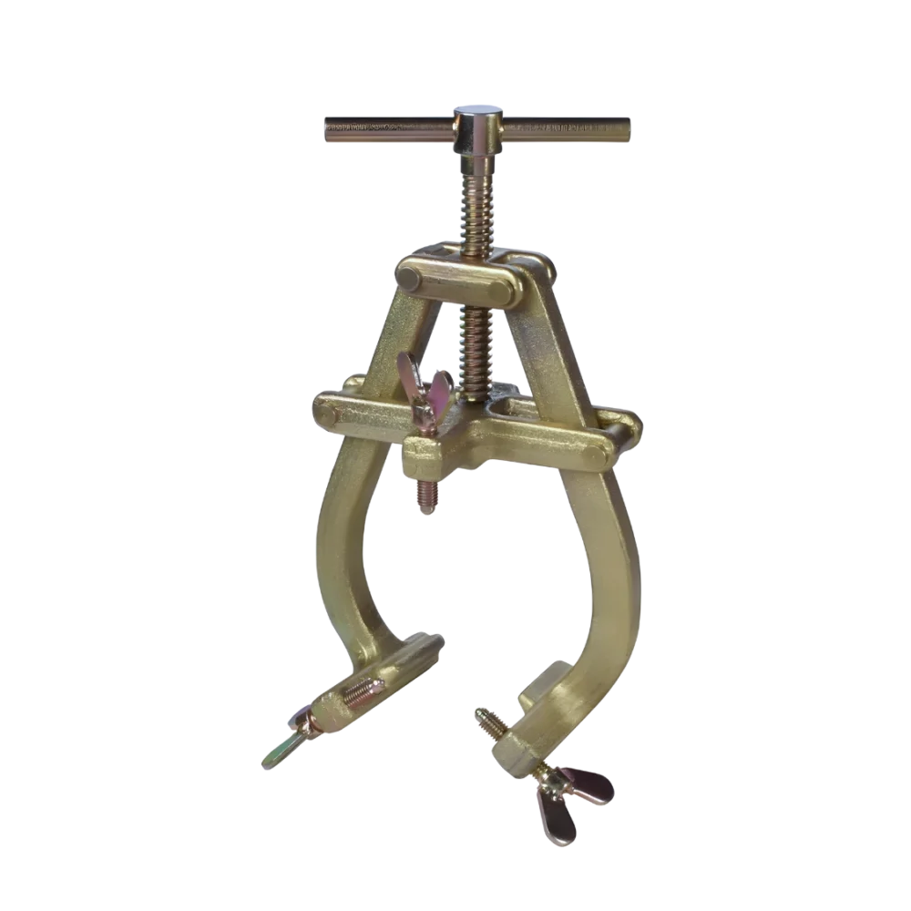 Gold Bridge rörinriktningsklämma i smitt stål för exakt och säker centrering av rör vid svetsning.