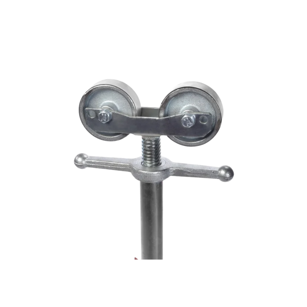 PJ3 rörstativ i boxprofil med justerbart huvud, utformat för stabilt stöd av rör vid montering och svetsning.