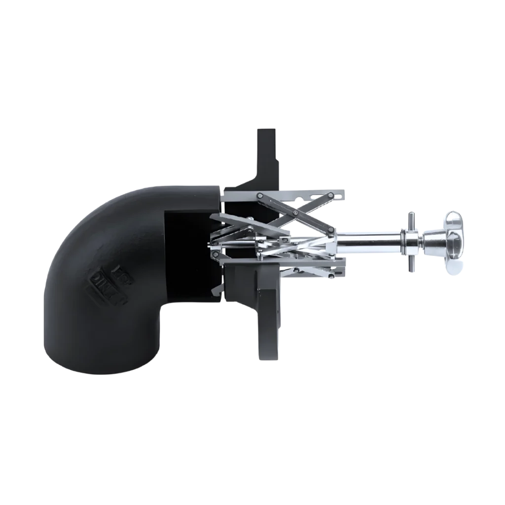 Låsande rörklämma för inriktning av rörböjar och flänsar