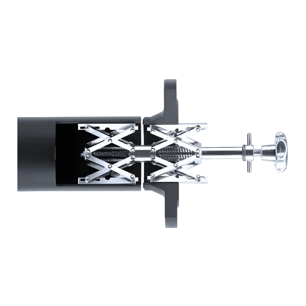 Låsande FTP-rörklämma för inriktning av fläns mot rör